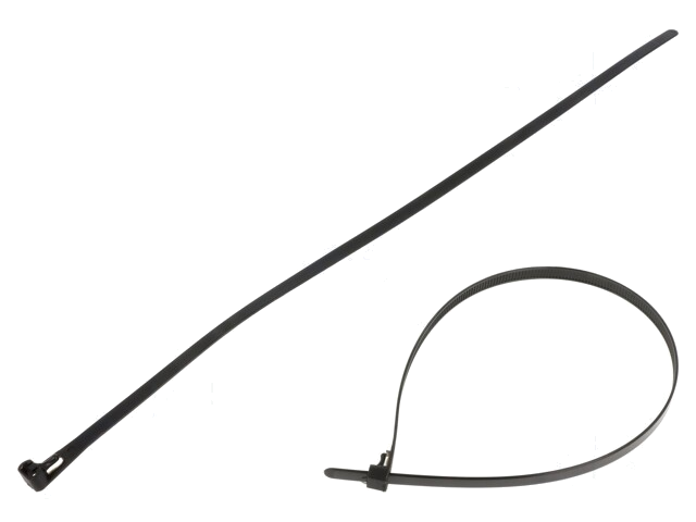Kabelbinder; losmaakbaar; L: 400mm; W: 7,2mm; polyamide; zwart Kabelbinder; losmaakbaar; L: 400mm; W: 7,2mm; polyamide; zwart
